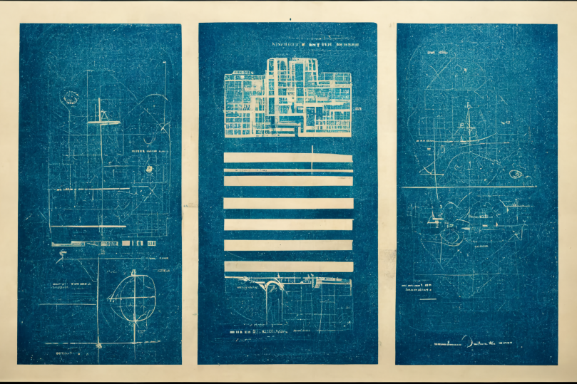 Blueprint. Image generated by Midjourney.